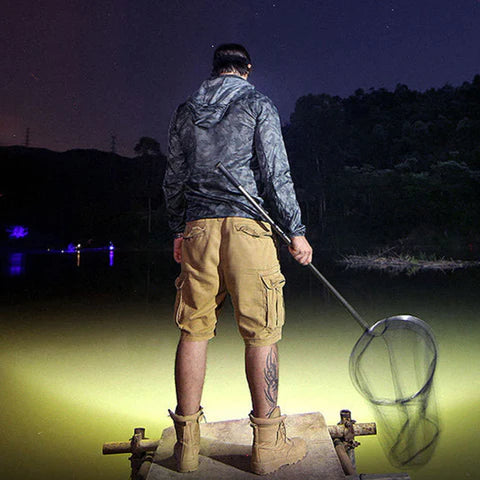 USB Wiederaufladbare Stirnlampe mit Super-Zoom-Leistung
