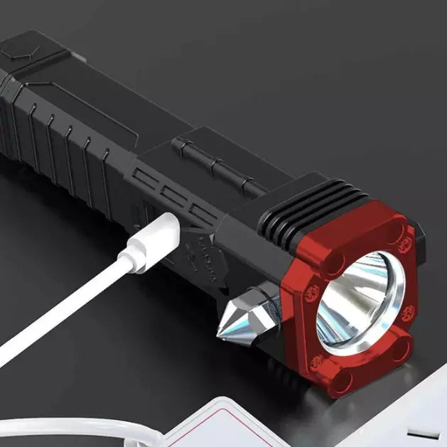 4-in-1 Taktische Taschenlampe mit integriertem Powerbank